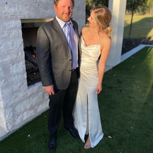 Amsale Long Dress Chloe - Ivory - Picture 1 of 4